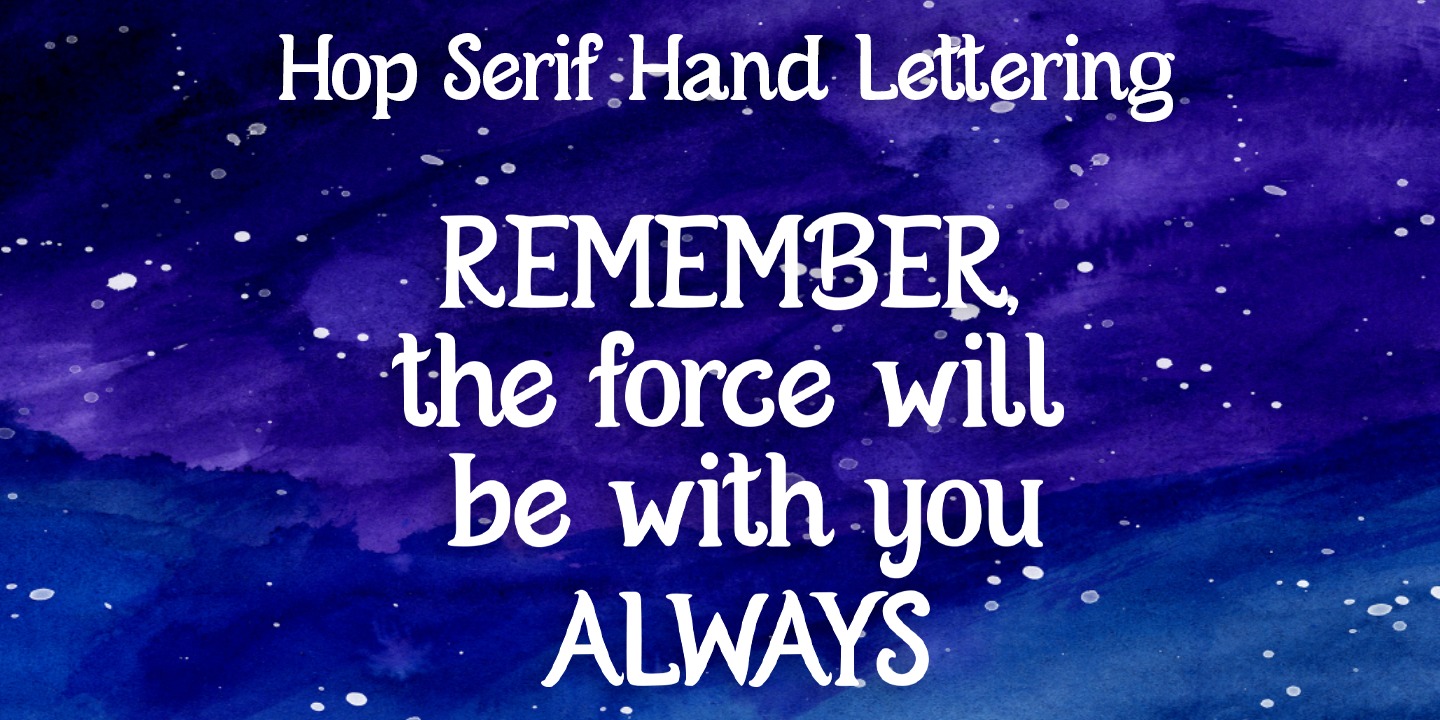 Beispiel einer Hop Serif Hand Lettering-Schriftart #3